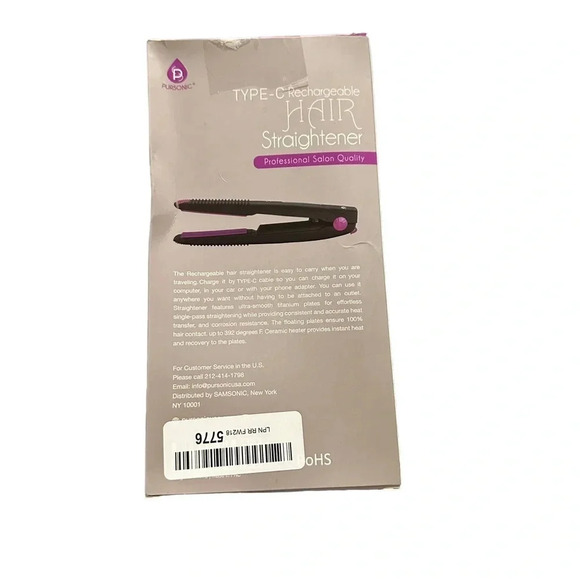 Pursonic rechargeable flat iron 1.5”, nwt - Picture 2 of 3